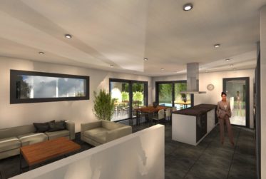 Terrain de 523 m2 à Porrentruy dans quartier résidentiel avec projet de construction maison familiale d'architecte personnalisée